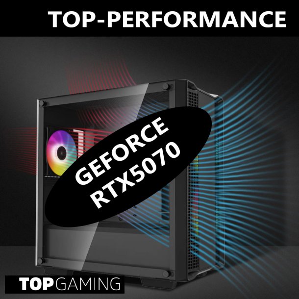 TOP-PERFORMANCE-PRO,RYZEN-7500F,16G-DDR5-RAM,RTX5070-12G,1TB-SSD,DEEPCOOL
