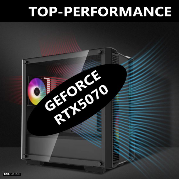 TOP-PERFORMANCE-PRO,RYZEN-7800X3D,16G-DDR5-RAM,RTX5070-12GB,1TB-SSD,DEEPCOOL