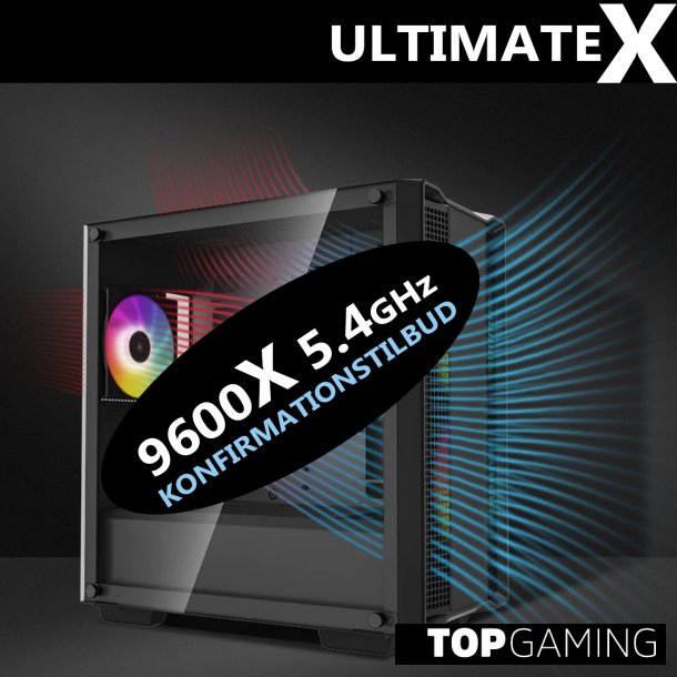 TOP-ULTIMATE-X,RYZEN-9600X,16G-DDR5-RAM,RX9060XT-16GB,1TB-SSD,DEEPCOOL