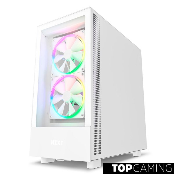 �NDRE NZXT H5 > NZXT H5 ELITE WHITE M. 2x RGB I FRONT